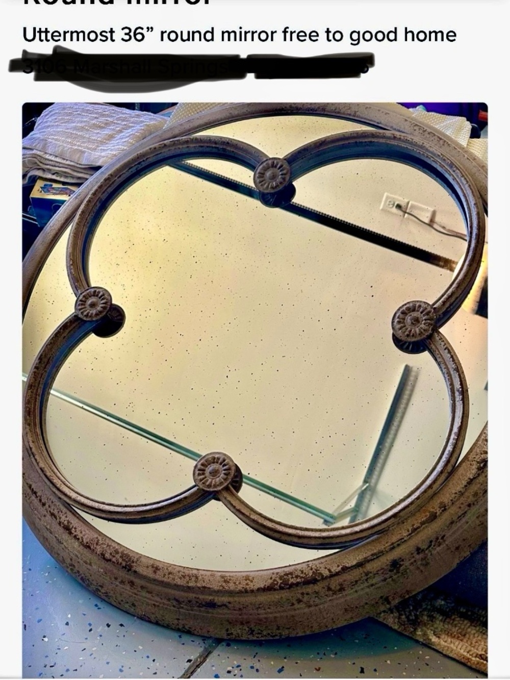 Uttermost 36" Round Mirror